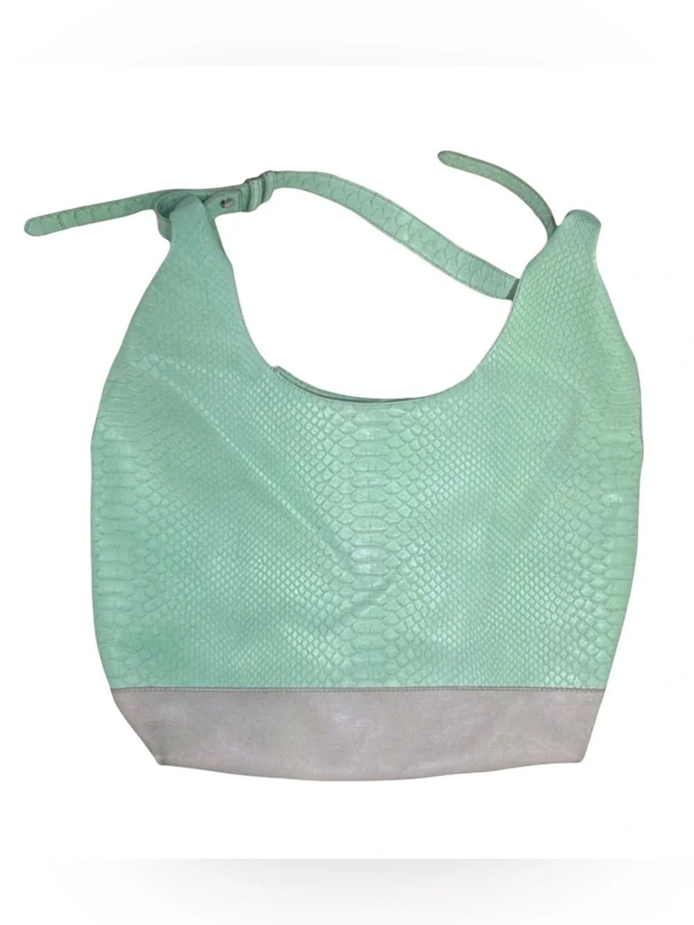 Danielle Nicole Green Faux Leather Hobo Bag | Textured Snake Embossed Shoulder